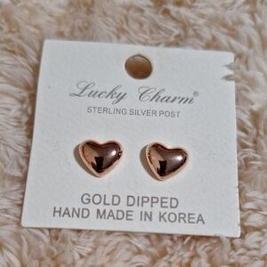 Gold Dipped Heart Earrings